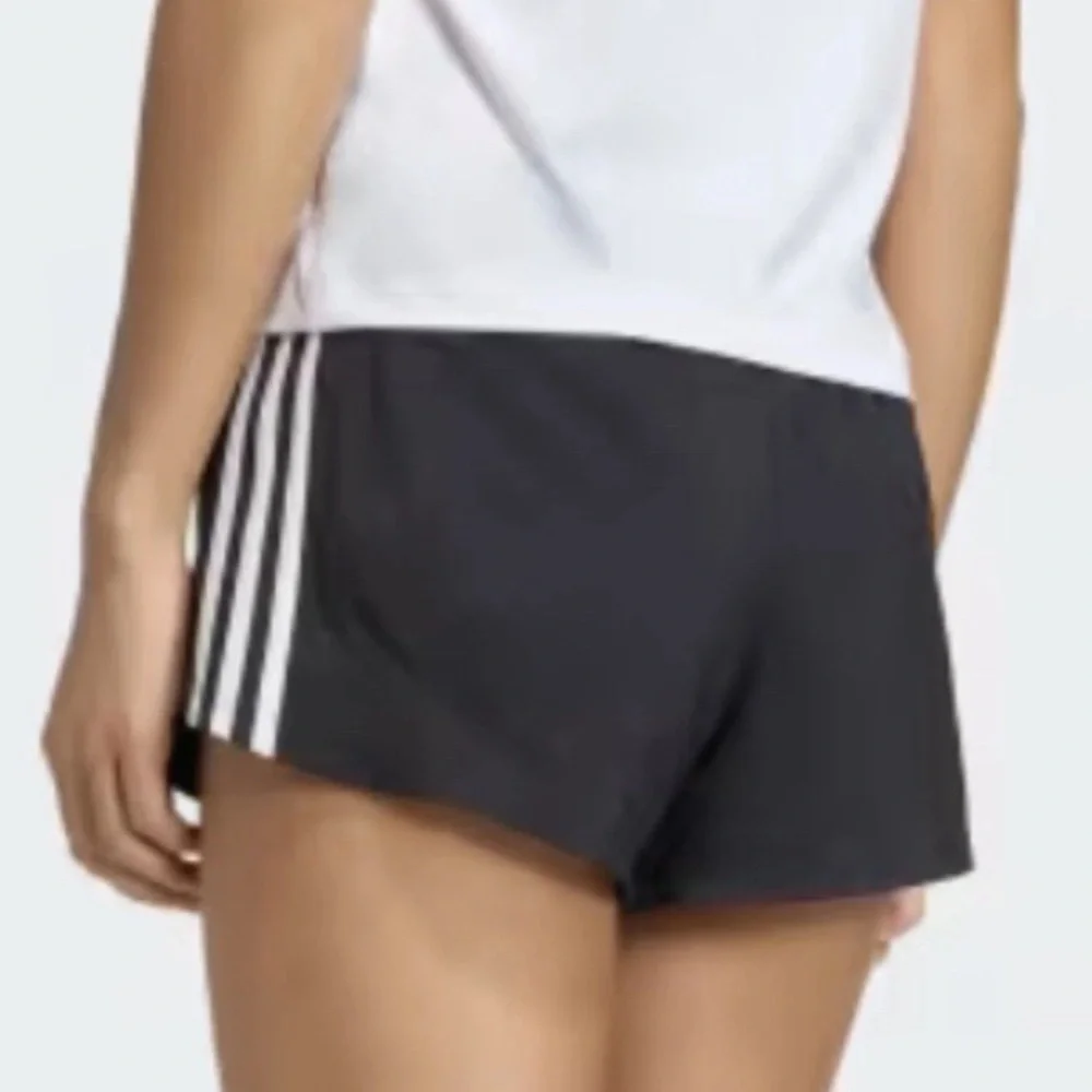 Adidas Women's Black 3-Stripes Running Shorts - Picture 2 of 8